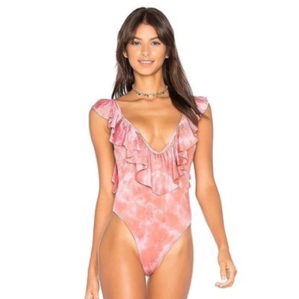 Blue Life Pink Ruffle One Piece